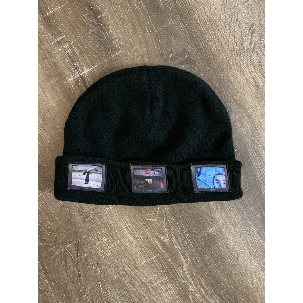 HOCKEY SKATEBOARDS Eyes Without A Face. Screens Beanie - Black